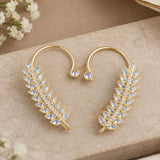 Leaf Gold-Tone Ear Cuffs