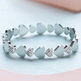 Silver Heart Charm Bracelet