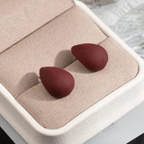 Matte Teardrop Stud Earrings