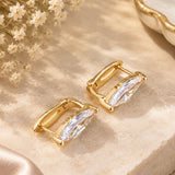 Marquise Crystal Gold Earrings