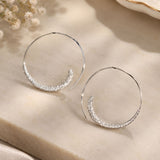 Crescent Open Hoop Earrings