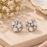 Floral Pearl Crystal Studs