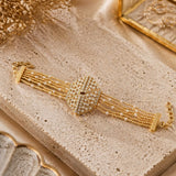 Golden Grace Beaded Bracelet