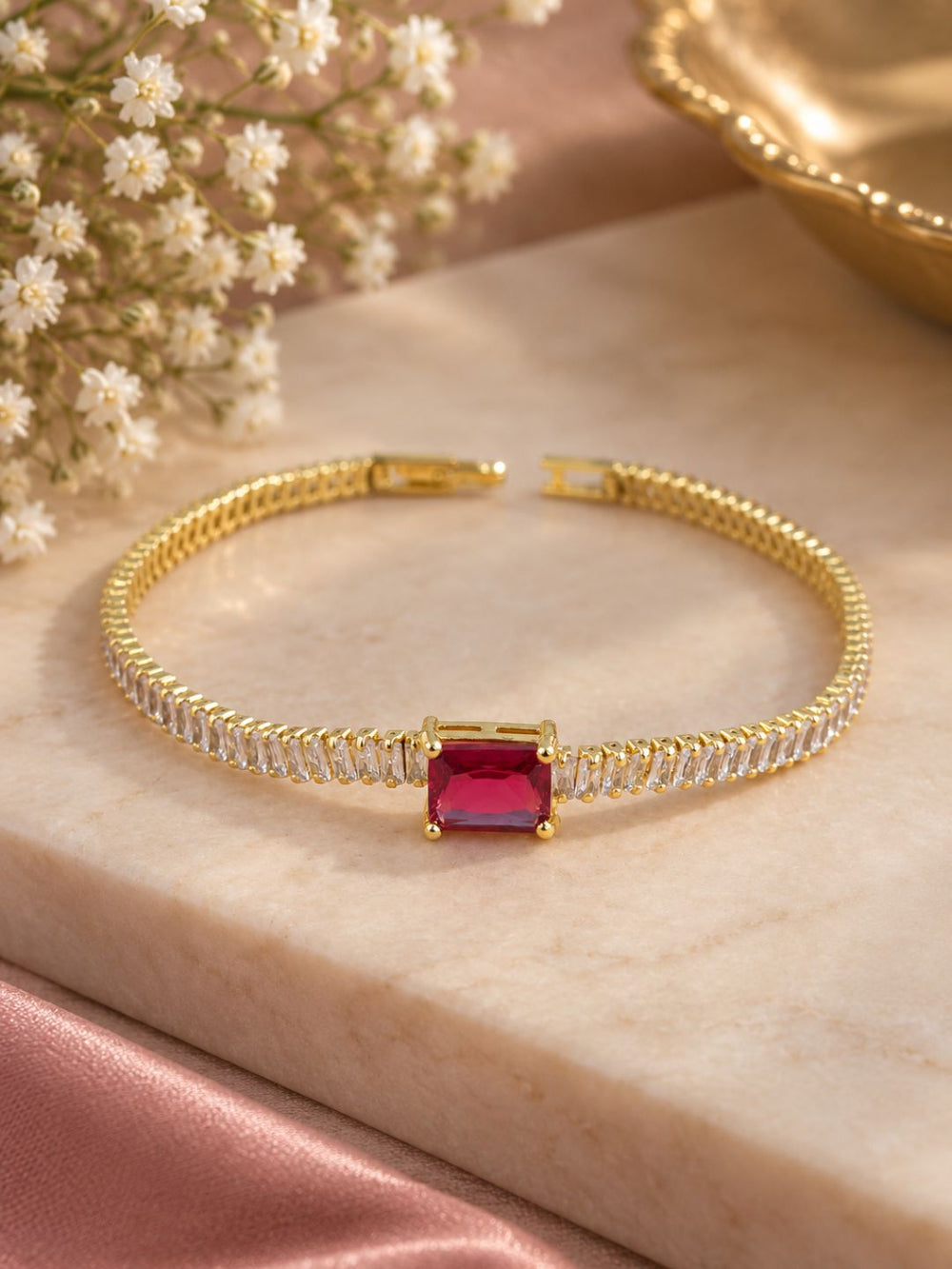 Rani Pink Tennis Bracelet