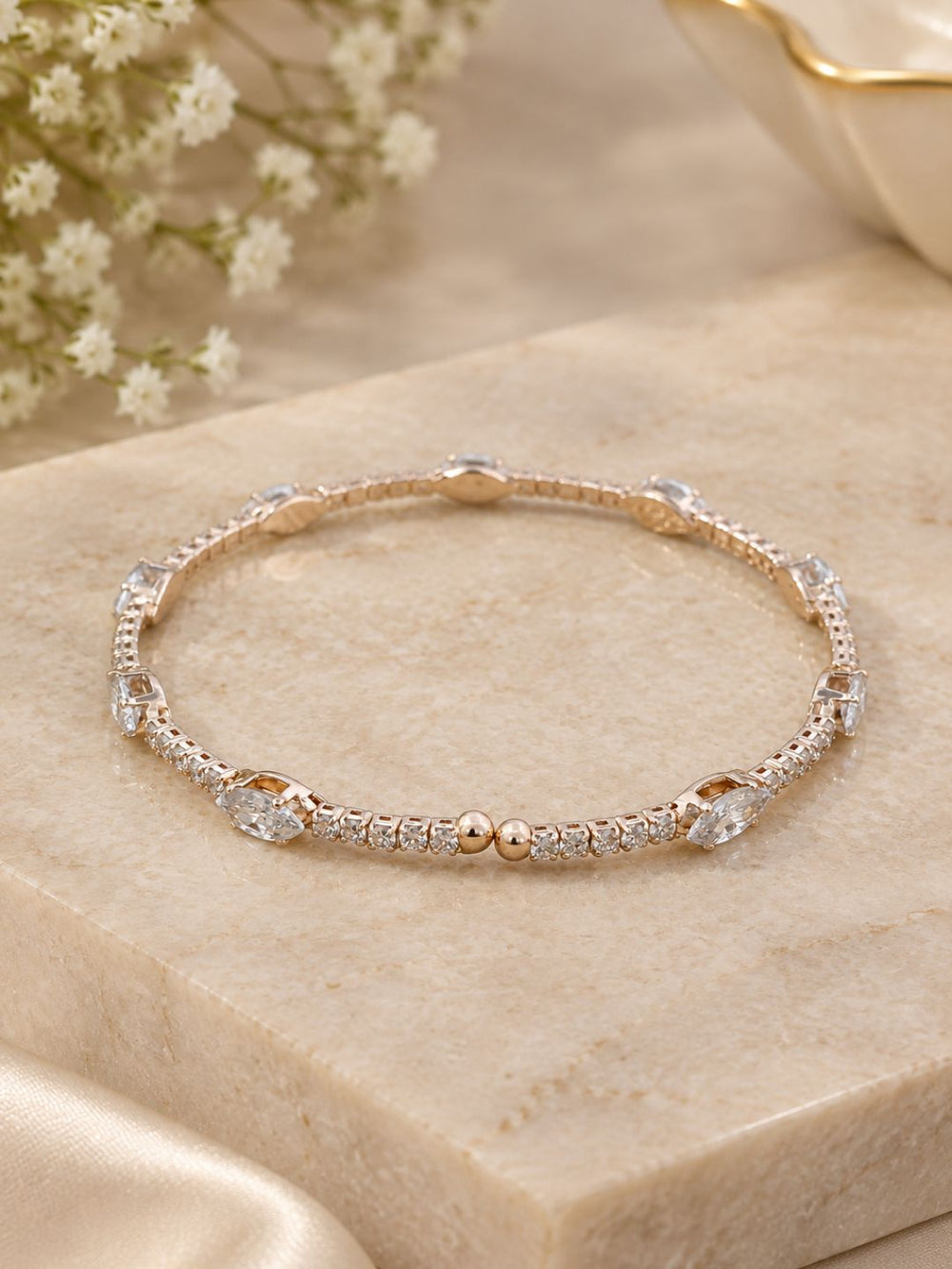 Rose Gold Tennis Bangle