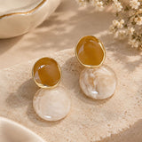 Marbled Acrylic Stud Earrings
