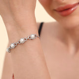 Belle Edge Radiant Pearl Charm Bracelet