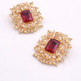 Gold Plated Stone Earring