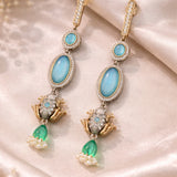 Long Oxidised Earring