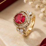 Double-Halo Crystal Ring