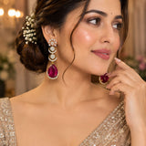 Sapphire Blue Crystal Drop Earrings
