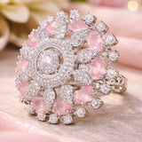 Sparkling Floral Cocktail Ring