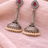 Oxidised Silver Drop Earrings