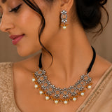 Silver Plated Pearl Choker Set