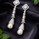Pearl & Crystal Drop Earrings
