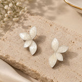 Pearl Enamel Floral Studs