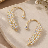 Leaf Gold-Tone Ear Cuffs