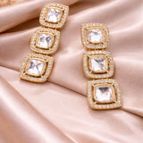 Stacked Square Drop Earrings