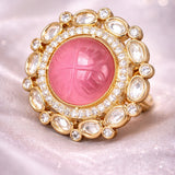 Rose Gold Kundan Ring