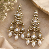 Kundan & Beaded Drop Earrings