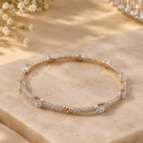 Rose Gold Alternating Marquise Tennis Bangle