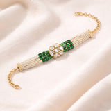 Green Pearl Kundan Bracelet