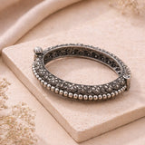 Silver-Plated Floral Kada