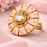 Gold Tone Kundan Replica Ring