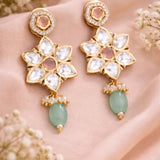 Belle Edge Gold Plated Kundan Short Earring
