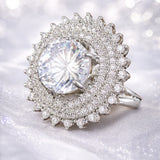 CZ Halo Statement Ring