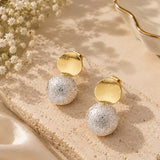 Two-Tone Ball Drop Earrings