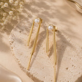 Pearl Chain Fringe Earrings