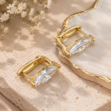 Marquise Crystal Gold Earrings