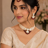 Kundan Pearl Necklace Set