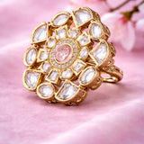 Kundan Floral Statement Ring