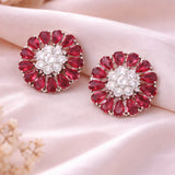 Rhodium Plated Stone Tops