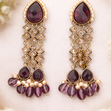Purple Handcrafted Pearl Earring