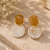 Marbled Acrylic Stud Earrings