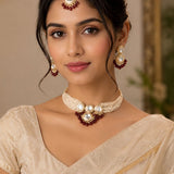 Kundan Pearl Necklace Set