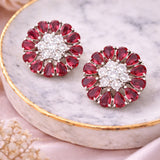 Rhodium Plated Stone Tops