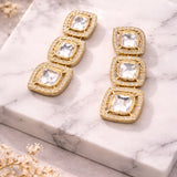 Stacked Square Drop Earrings