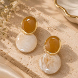 Marbled Acrylic Stud Earrings