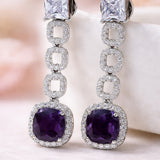 Black Rose Plated long Earring