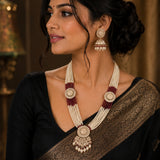 Kundan Pearl Necklace Set