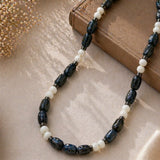 Stone Bead Mala Necklace