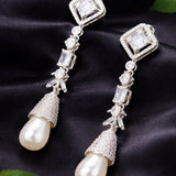 Pearl & Crystal Drop Earrings