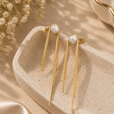 Pearl Chain Fringe Earrings