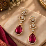 Sapphire Blue Crystal Drop Earrings