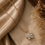 Sparkling Crystal Flower Pendant
