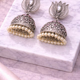 Sliver Oxidised Jhumki